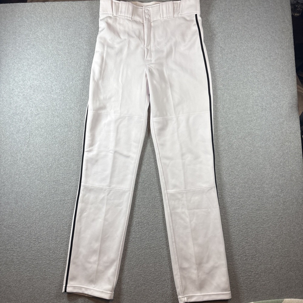 Easton Quantum Plus Piped Men's Baseball Pants Sz M 32-34" Waist White Black NEW